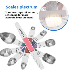 Nuevo Juego de 5 Cucharas Medidoras Magnéticas de Doble Cabeza en Varios Colores para Repostería y Café - Product Image 3