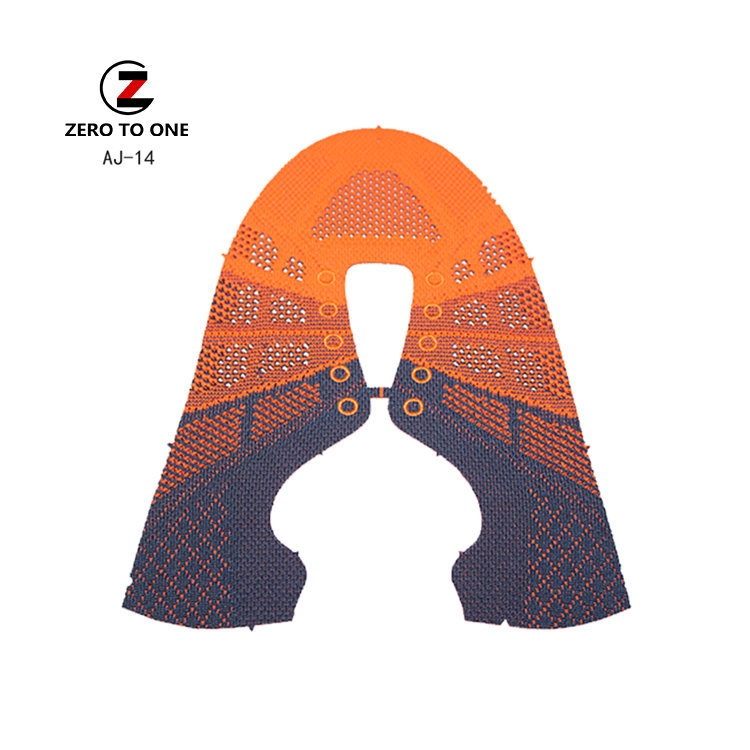 Дышащие двухцветные сетчатые трикотажные материалы для спортивной обуви 3D верхняя часть