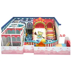 Pastel Color Commercial Children Small Plastic Soft Play Area Equipment Kids Playground Indoor