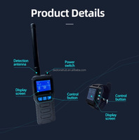 Détecteur de signal de drone portable avec portée de 3 km et balayage de bande complète 400 MHz-6 GHz, résistant à l'eau et au choc, conception durable