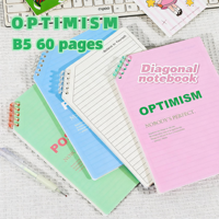 Nouveau carnet à spirale diagonale en PP, format B5, à feuilles mobiles, bloc-notes simple et esthétique, journal, agenda, papeterie pour étudiants