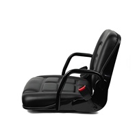 Siège universel pour chariot élévateur avec accoudoirs en acier intégrés, dossier rabattable, capacité de charge de 150 kg, certifié CE, accessoires Caterpillar