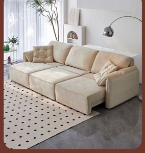 Voi Tai L Hình Dạng Điện Vải Sofa Đặt Phòng Khách <span class=keywords><strong>Lecong</strong></span> Điện Mở rộng Chức Năng Sofa Giường Không Tường - Product Image 2
