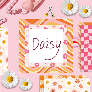 WW021 bahan akun tangan pola aster kecil dua sisi DIY kertas kerajinan buku tempel pembuatan kartu latar belakang - Product Image 4