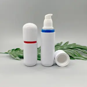 30ml 50ml Capsule shaped Plastic Cosmetic lotion Pump Airless Bottle