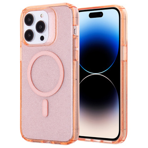 Factory Wholesale Clear 2.5mm TPU+PC Double Injection Shockproof Magnetic Wireless Charging Anti-Slip Armor Design Phone Case - Product Image 5