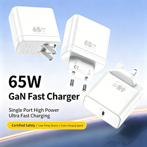<span class=keywords><strong>Cargador</strong></span> Rápido GaN de 65W, PD 3.0, QC 3.0, Plegable, Enchufe para EE. UU., UE y Reino Unido, Ultraportátil, para MacBook, <span class=keywords><strong>iPhone</strong></span> 15 Pro, Samsung S24, <span class=keywords><strong>Cargador</strong></span> de Pared USB C - Product Image 1