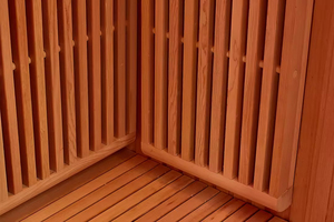 Sauna infrarouge à spectre complet en bois massif avec panneau de commande informatique, sauna infrarouge extérieur et utilisation intérieure pour 2 personnes - Product Image 5
