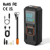 Portable Wireless Electric Car Air Pump Rechargeable 4500mAh ABS Digital Tire Inflator Pressure Monitor 150PSI Emergency Light