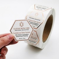 Etiquetas Adhesivas de Vinilo Personalizadas, Rollo de Etiquetas de Vinilo Transparente