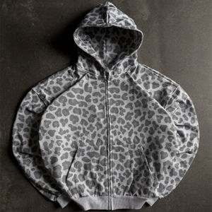 <span class=keywords><strong>Felpa</strong></span> <span class=keywords><strong>con</strong></span> <span class=keywords><strong>cappuccio</strong></span> da <span class=keywords><strong>uomo</strong></span> <span class=keywords><strong>con</strong></span> stampa leopardata <span class=keywords><strong>nera</strong></span> personalizzata - Product Image 4