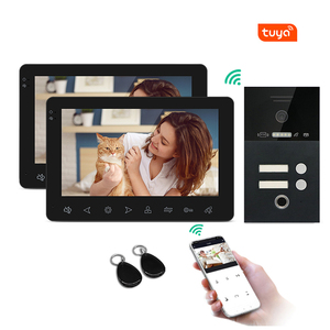 Tuya-intercomunicador inteligente para puerta, Control por aplicación, Ip, Wifi, vídeo, huella digital, tarjeta de acceso, DC 12V, Compatible con <span class=keywords><strong>Cable</strong></span> de <span class=keywords><strong>4</strong></span> cables - Product Image 3