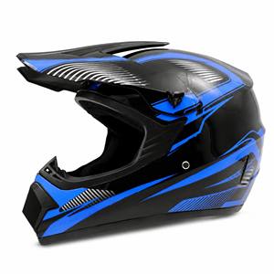Casco de Motocross Integral DOT Azul y Negro, Casco de Carreras Todoterreno para Motocicleta - Product Image 1