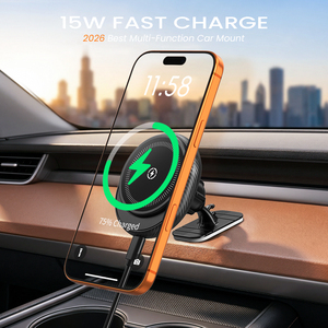 Accesorios para Celulares, Soporte para <span class=keywords><strong>Cargador</strong></span> de Teléfono Móvil, Imán para <span class=keywords><strong>Auto</strong></span>, <span class=keywords><strong>Cargador</strong></span> Inalámbrico Rápido de 15W para <span class=keywords><strong>iPhone</strong></span> - Product Image 3