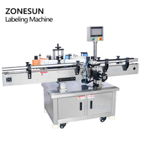 Machine d'étiquetage ZONESUN ZS-TB260R pour pots de bougies, bouteilles de thon en conserve, boîtes métalliques et étiquettes de bouteilles en plastique