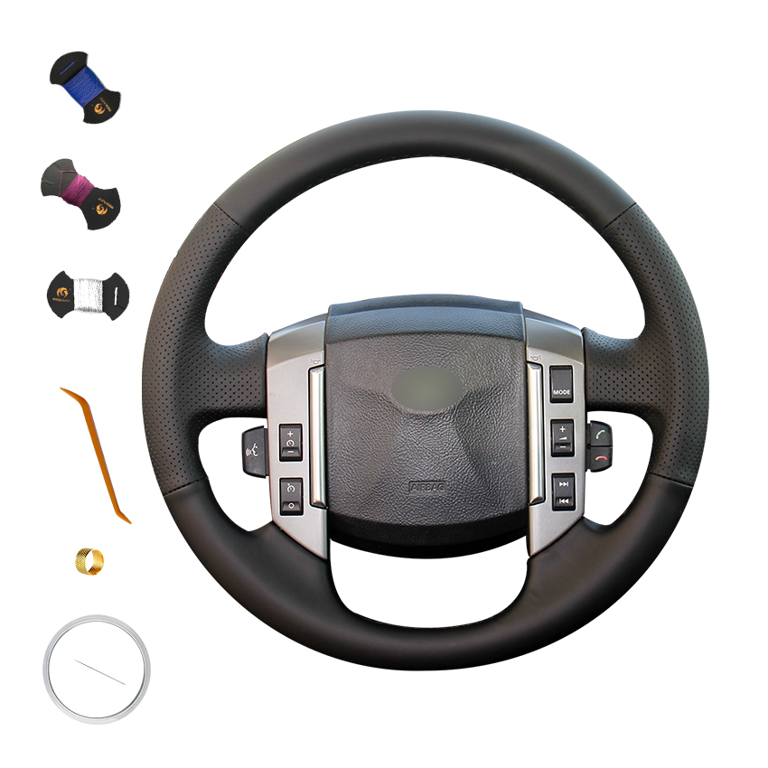 Чехол рулевого колеса из искусственной кожи для Land Rover Discovery 3 2004 2005 2006 2007 2008 2009