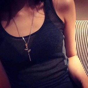 Collana Vintage oro placcato in titanio con pendente geometrico cuore rosa ispirata al <span class=keywords><strong>piccolo</strong></span> <span class=keywords><strong>principe</strong></span> e bestia <span class=keywords><strong>di</strong></span> bellezza per bambine - Product Image 6