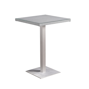 Tapa de vidrio templado moderno de aluminio cepillado 4 plazas muebles sillas de mesa de <span class=keywords><strong>bar</strong></span> al aire libre - Product Image 4