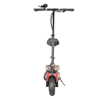 Trottinette électrique tout-terrain intelligente 10 pouces à 3 phares, en alliage d'aluminium, moteur brushless 800W, suspension intégrale, pliable, étanche