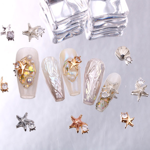 TSZS nueva aleación verano playa Kawaii estrella <span class=keywords><strong>de</strong></span> <span class=keywords><strong>mar</strong></span> Shell <span class=keywords><strong>uñas</strong></span> diamante decoración verano océano Animal <span class=keywords><strong>uñas</strong></span> suministros encantos - Product Image 4