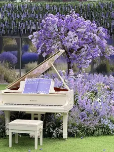 Arbres artificiels de fleur de <span class=keywords><strong>Jacaranda</strong></span> de 4.5m faits sur commande pour la décoration de centre commercial conception florale réaliste de faux - Product Image 4