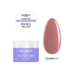 Majida Cosmetics UV LED Gel Brown Sugar 15ml Hema Free Professional <b>Nail</b> Polish - Product Image 1