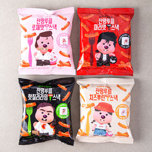 Palitos de Arroz Coreanos Picantes con Queso Loopy, Bocadillos de Vegetales, Snacks Inflados 80g - Product Image 1