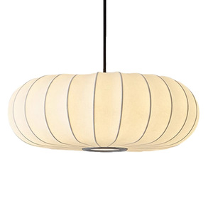 Lustre en soie blanche imitation soie, source de lumière LED, décoration d'intérieur, lampe de plafond de style Zen pour salon, bureau, chambre à coucher - Product Image 5