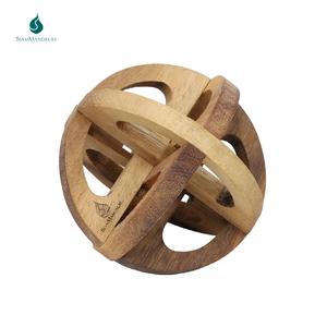Global <b>Puzzle</b> Wooden 3D Sphere Disassembly <b>Puzzle</b> Multi-Piece Interlocking Globe Brain Teaser Spatial Logic Game for Kids Adults - Product Image 2