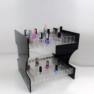 Encimera acrílico desmontable acrílico cuadrado esmalte de uñas Display Stand organizador <span class=keywords><strong>mesa</strong></span> de dos niveles - Product Image 4