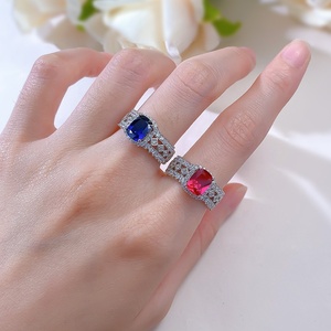 Đôi lớp kỷ niệm kim cương engagement Wedding Bands CZ 5A S925 Nhẫn - Product Image 6