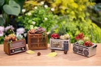 Produk Baru Pot Bunga Resin Radio TV Retro Vintage Dekorasi Rumah