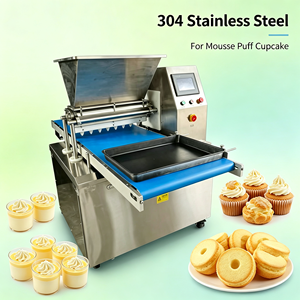 Machine de production de gâteaux et de muffins en acier inoxydable à <span class=keywords><strong>prix</strong></span> d'usine avec écran tactile PLC, machine de remplissage de cupcakes - Product Image 1