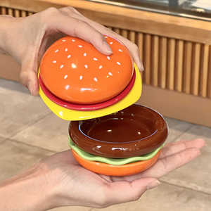 Đĩa đựng đồ ăn nhẹ bằng gốm sứ 4 inch, kiểu dáng dễ thương, sáng tạo, dùng để đựng sốt chấm burger, màu men dưới lớp tráng men, dùng cho tương, giấm, thích hợp cho các bữa tiệc - Product Image 5