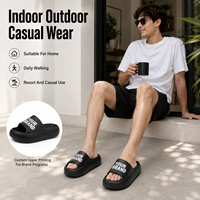 Sandalias de Plataforma EVA con Logotipo Personalizado, OEM ODM, Suela Gruesa, Punta Abierta, para Mujer, Venta al Por Mayor