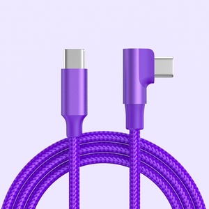 Cable USB C a Tipo-C de Carga Rápida de 60w con Codo de Aleación de Aluminio Trenzado de 90 Grados y 5A para iPhone 17, <span class=keywords><strong>Samsung</strong></span> y Huawei - Product Image 1