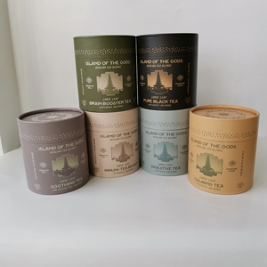 HONGE Oem Custom Biodegradable Cylinder Paper Can Box For Loose Tea Packaging Food Grade Paper Tubes Packaging For Tea Powder