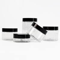 Pots cosmétiques en plastique PET transparents personnalisés pour les bouteilles d'emballage de conteneur de crème au beurre de visage de lotion bouteille en plastique cosmétique