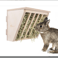 Fabricant de mangeoires à foin en bois pour lapins en gros pour réduire les déchets, mangeoires à foin en libre-service pour petits animaux