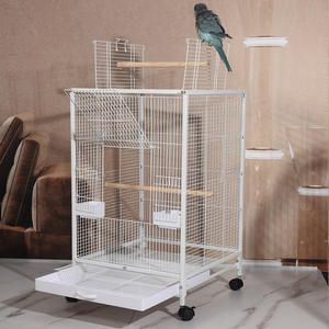 Cage à perroquets multicouche de luxe avec alimentation en eau intégrée et plate-forme de repos duplex Plateau en plastique pliable pour villas d'élevage - Product Image 4