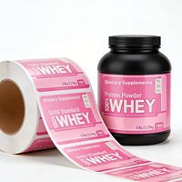 Service d'impression d'étiquettes personnalisées pour compléments alimentaires, étiquettes de haute qualité pour produits nutraceutiques, étiquettes pour flacons de vitamines, étiquettes pour protéines WHEY