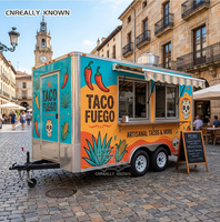 Remorque à café remorquable entièrement équipée, camion de crème glacée, camion de restauration certifié CE, cuisine mobile pour sandwichs