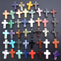 Vente directe usine – Collier pendentif croix poli non perforé, accessoires de bijouterie exotiques