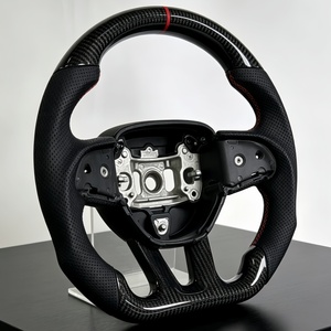 Volant de direction pratique en fibre de carbone perforée et cuir, en promotion, pour Dodge Charger Challenger Hellcat SRT RT - Product Image 6