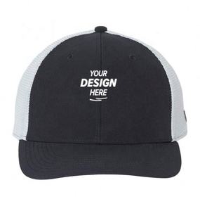 Hip Hop Striped Fitness Mesh <b>Cap</b> <b>Flat</b> Bill Trucker <b>Cap</b> with Puff Printing for Casual Outdoor & Travel Scenes - Product Image 2