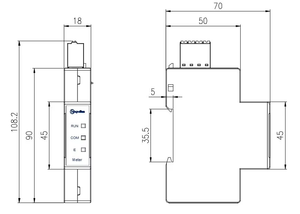 Acrel 35毫米Din导轨三相能量计Wifi MQTT，带<span class=keywords><strong>3</strong></span> Pcs 120A开放式电流互感器 - Product Image 3