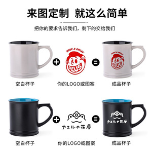 แก้วเซรามิกสไตล์นอร์ดิกเคลือบด้าน พอร์ซเลน สำหรับกาแฟ ของขวัญ ใช้ได้ทั่วไป ดีไซน์สีพื้น - Product Image 5