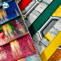 Nouveau Tissu en Velours Doux Imprimé à Faible MOQ 2025 – Textile Teint pour Canapé et Vêtement