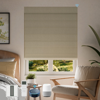 Allbright Stores romains motorisés occultants à télécommande, sans perçage ni outils, pour la décoration de la maison intelligente