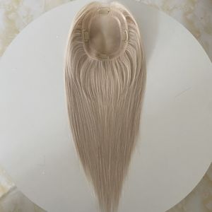 Extensiones de Cabello Humano Europeo al por Mayor, Clip en Extensiones de Cabello Rubio, Extensiones de Cabello Humano con Encaje Rubio 5x6, Base Mono Toupee para Mujer - Product Image 5